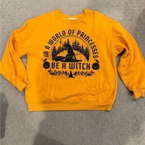 Wound Up Orange Graphic Crewneck Sweater